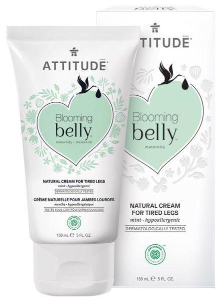 ATTITUDE Natuurlijke crème voor vermoeide benen Blooming Belly niet alleen voor zwangere vrouwen met munt 150 ml