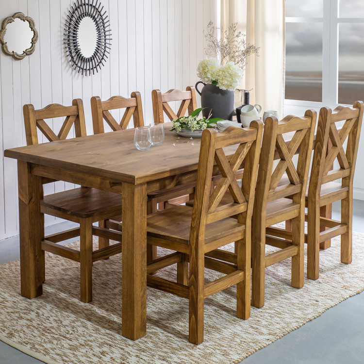 Dining set in rustic style