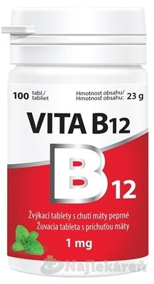 Vitabalans Oy VITA B12 1000 µg chewable tablets with mint flavor 100 tablets