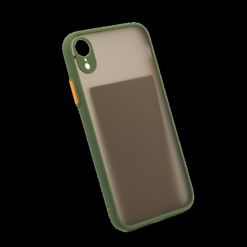 Kvalitný TPU obal matný pre iPhone - army zelená Model iPhone: iPhone XR