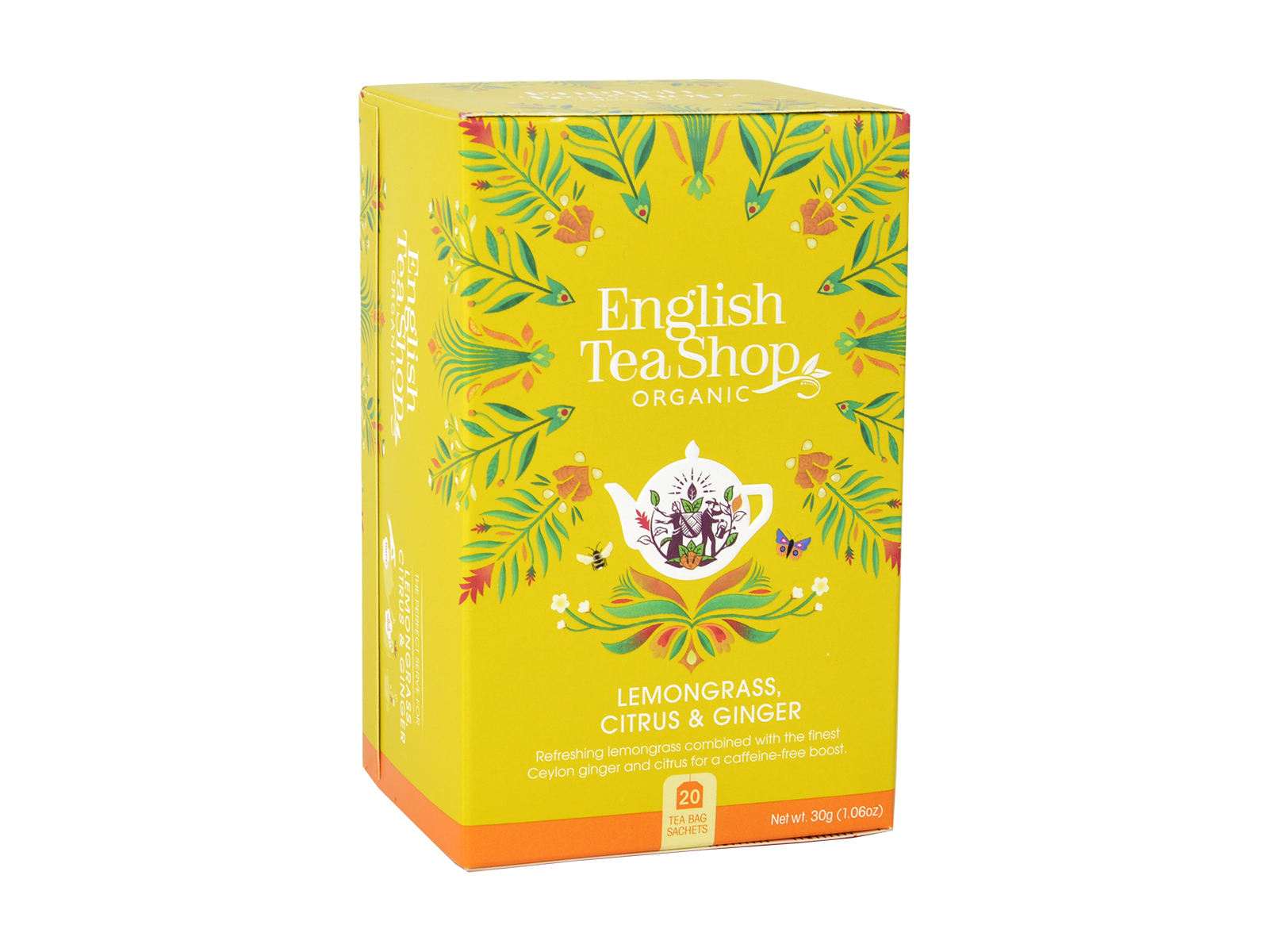 English Tea Shop BIO Citronová tráva, citrusy a zázvor, 20 sáčků,