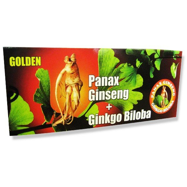 Golden - Panax Ginseng + Ginkgo Biloba + Magnézium 10x10 ml