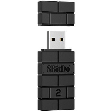 8BitDo USB trådløs adapter 2 - Sort - Nintendo Switch / PC