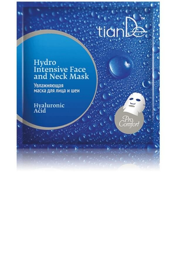TianDe Intenzívna hydratačná maska na tvár a krk s kyselinou hyalurónovou