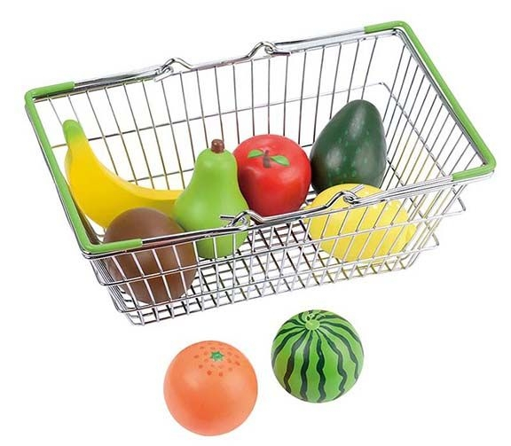 Lelin Shopping basket with fruit (Age: 36m+, dim. 15 x 24 x 9 cm)