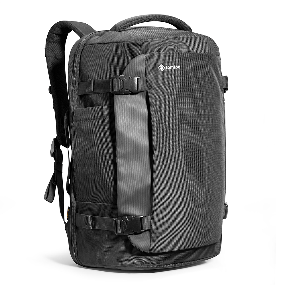 Tomtoc Cestovní batoh na notebook (T66M1D1) - Odolná recyklovaná tkanina, 17'', 40l - Černá
