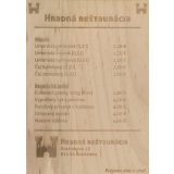 Wooden menu card A4 single-sided