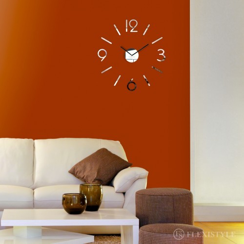 Mirror clock for living room