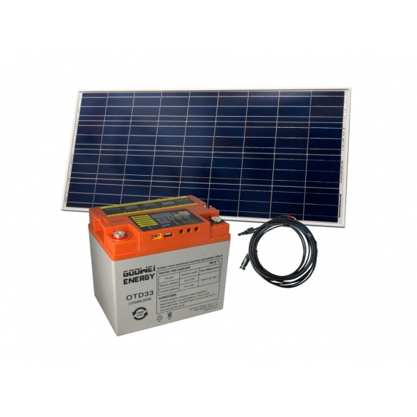 Výhodný set Goowei Energy OTD33 33Ah, 12V a solárny panel Victron Energy 115Wp/12V