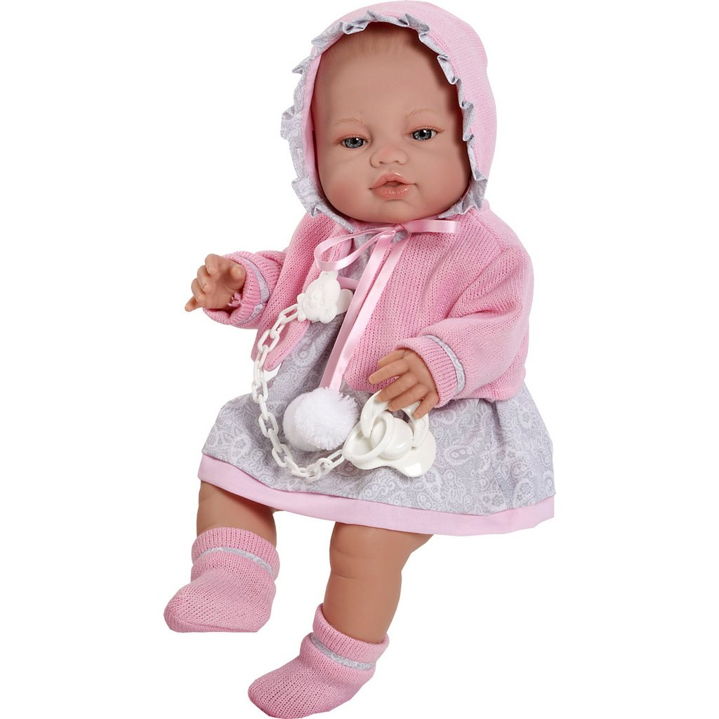Luxusná detská bábika-bábätko Berbesa Amanda 43cm Farba: Ružová