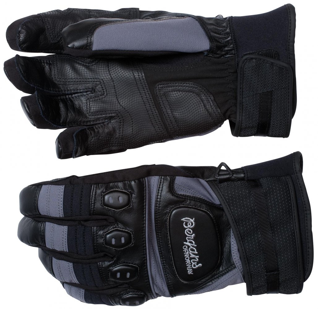 Men's PUDDER reinforced ski gloves Black S