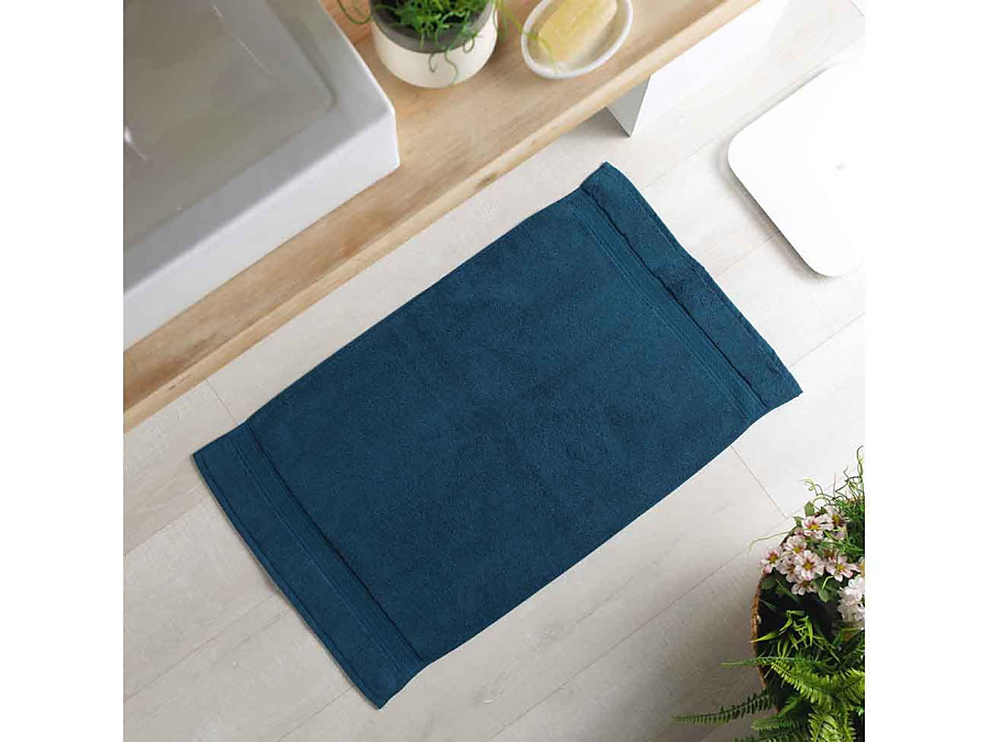 Bavlnený kúpeľňový koberec Colors – Dark Blue 50×85