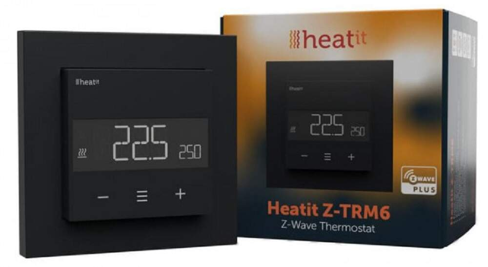 Nástenný termostat Heatit Z-TRM6 nástenný termostat čierny