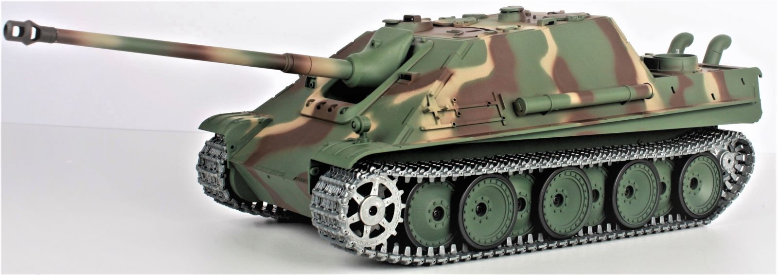 RC TANK German Jagdpanther 1:16, smoke and sound effects, steel addons and tracks, shoots pellets