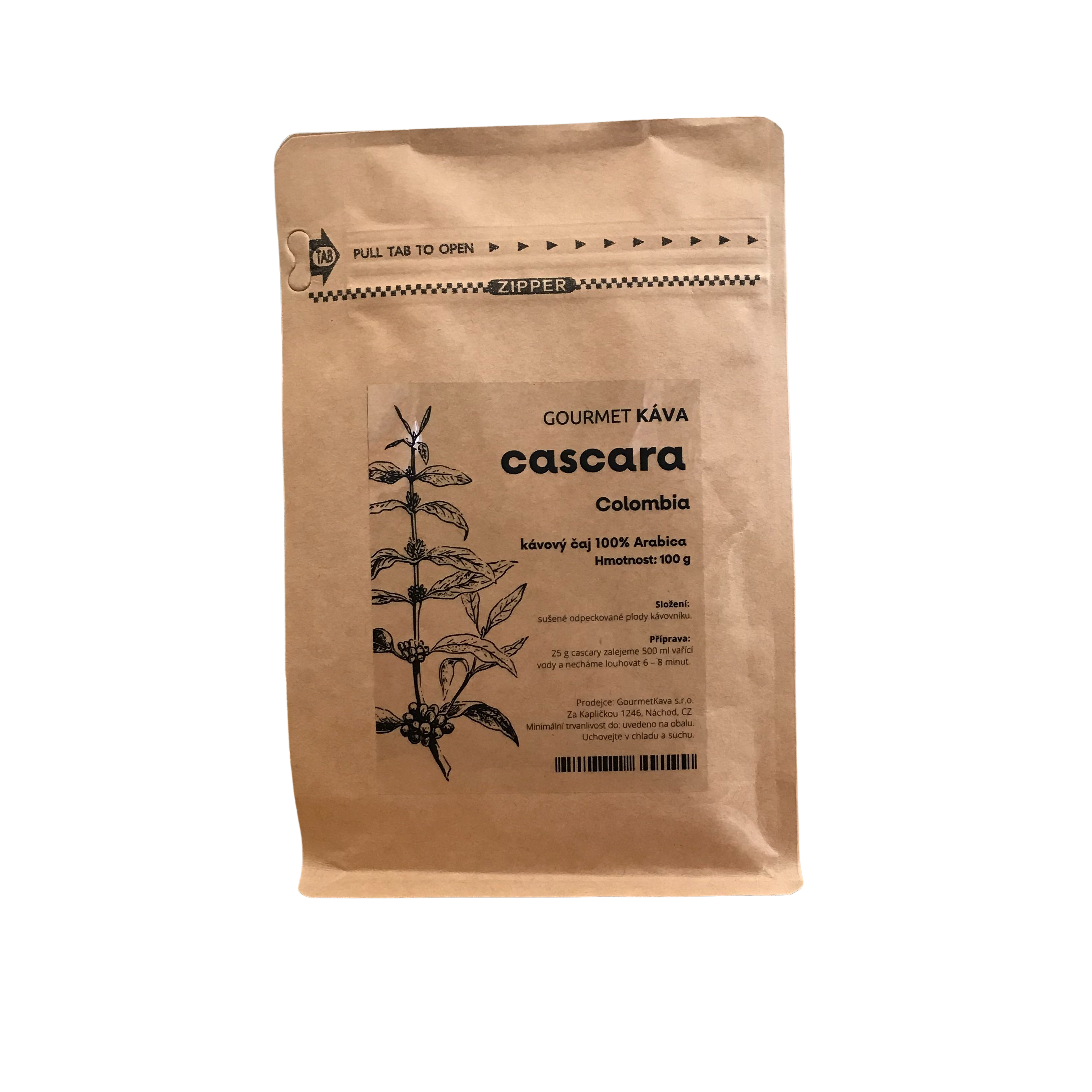 Kolumbijský kávový čaj Cascara, 100 g