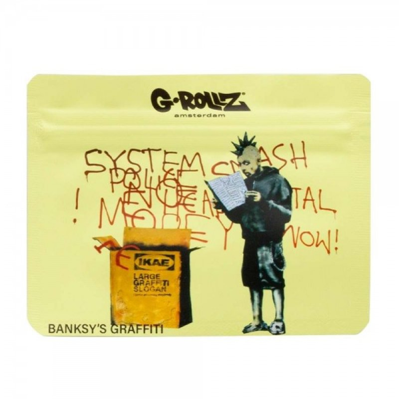 Zip vrecko G-Rollz Banksyho graffiti - 105x80mm Ikea Punk