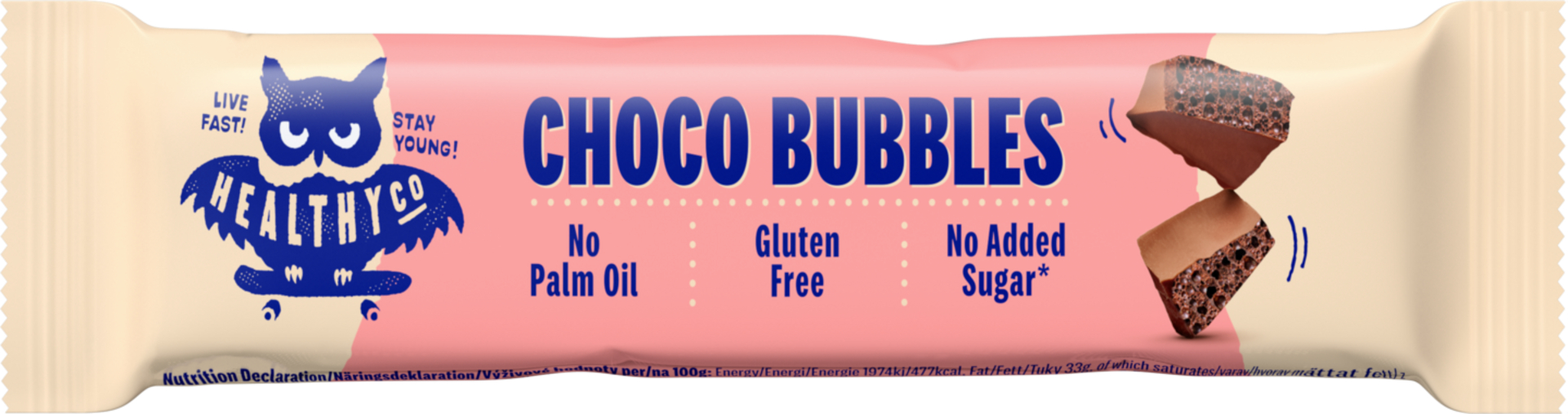 HealthyCo Bubbly milk chocolate bar 30 g