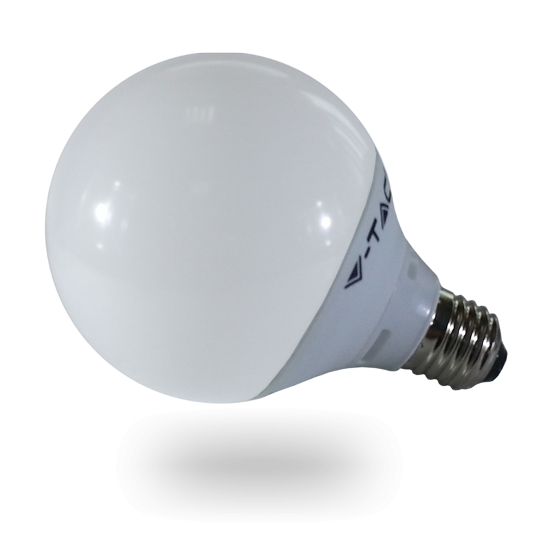 LED λάμπα E27 10W, G95 Ψυχρό λευκό