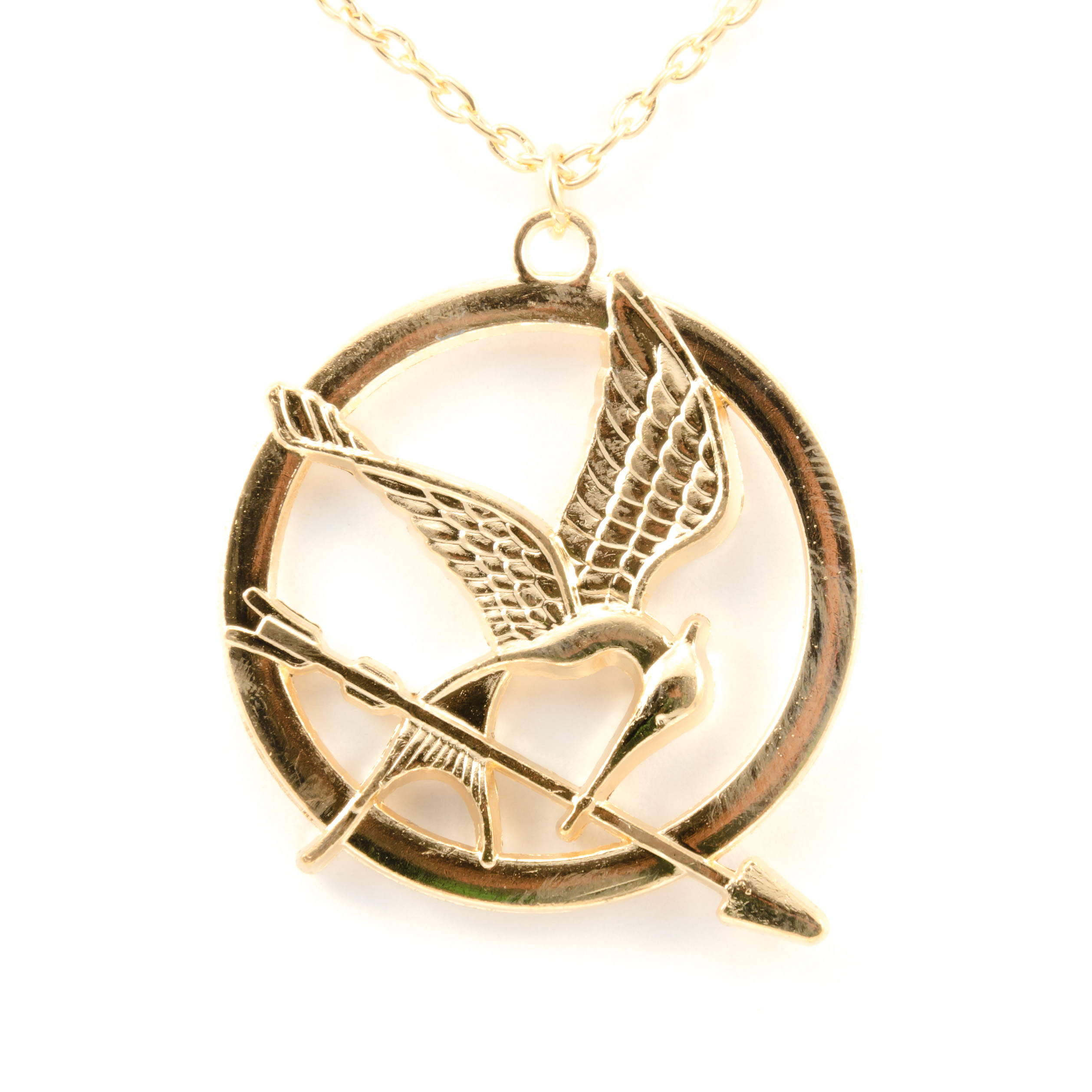 JewelsHall Hunger Games náhrdelník Reprodrozd zlatý
