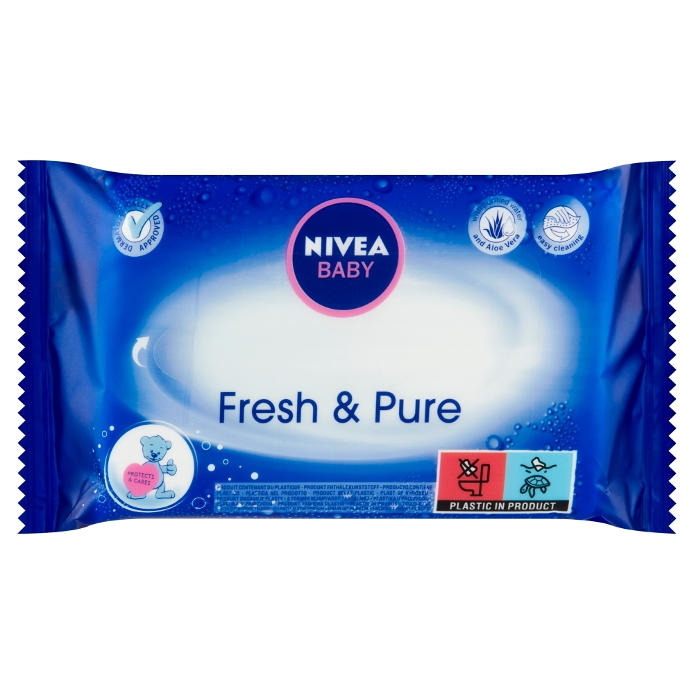 NIVEA Baby Fresh & Pure Våtservetter, 63 st