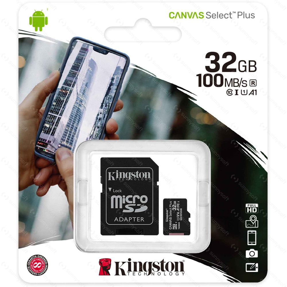 Pamäťová karta Kingston Canvas Select Plus microSDHC 32GB 100MB/s UHS-I trieda 10 s adaptérom