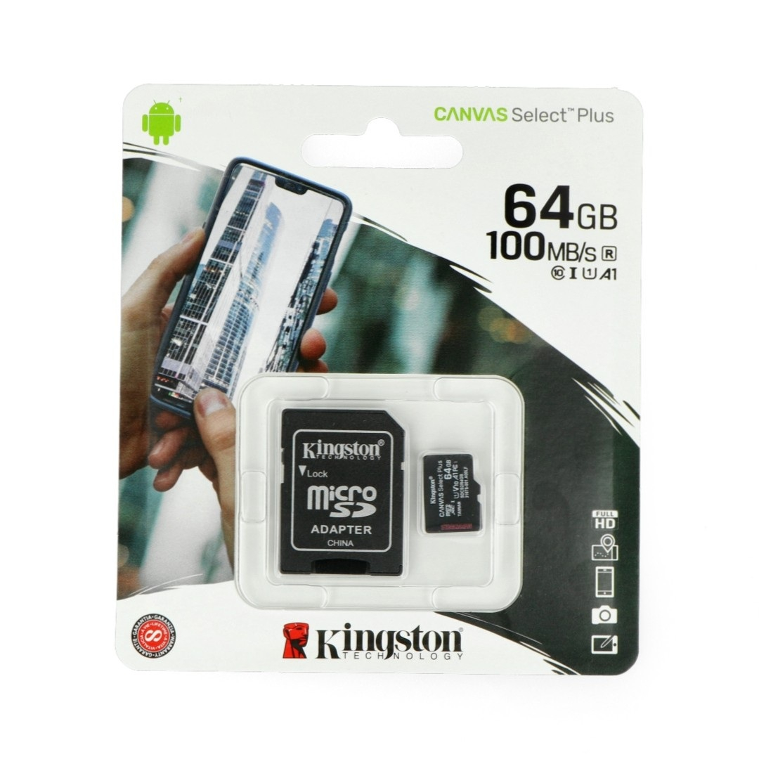 Pamäťová karta Kingston Canvas Select Plus MicroSDXC 64GB (SDCS2/64GB)