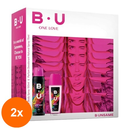 Set 2 x B.U. One Love, Femei: Parfum Deodorant Spray pentru Corp 75 ml si Deodorant Spray pentru Corp 150 ml...