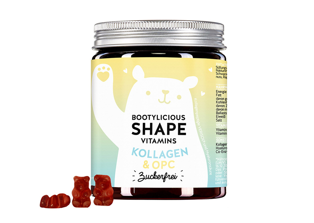 Bears with Benefits Zpevňující vitamíny s kolagenem Bootylicious Shape 60 ks