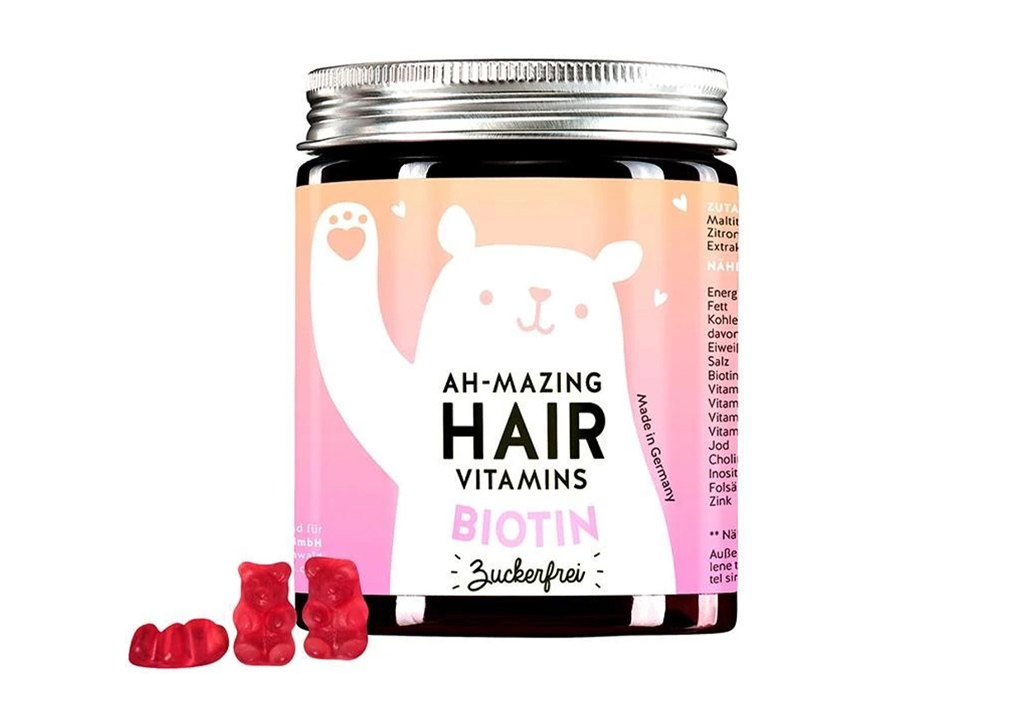 Bears Ah-mazing vitamíny pre zdravé vlasy s biotínom bez cukru 45 ks