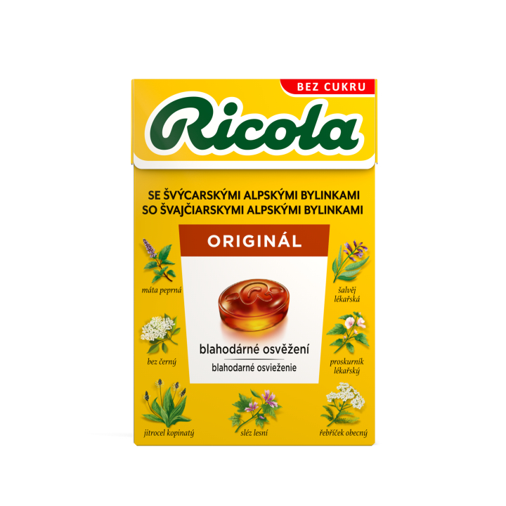 RICOLA Bylinný Originál bez cukru 40g
