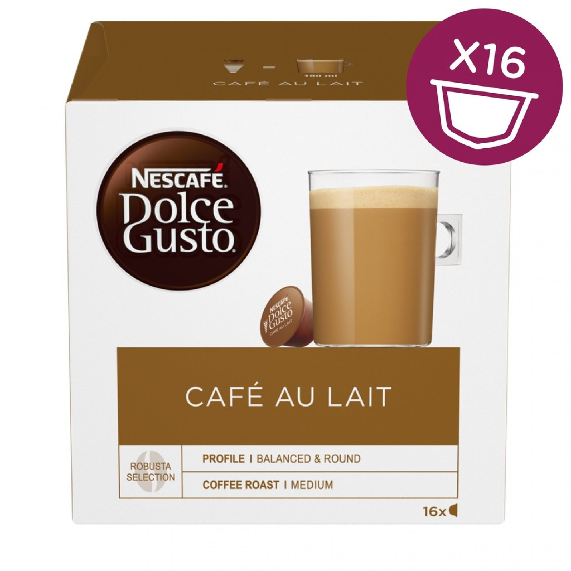 Capsule drink Nescafé Dolce Gusto Café au Lait 16pcs