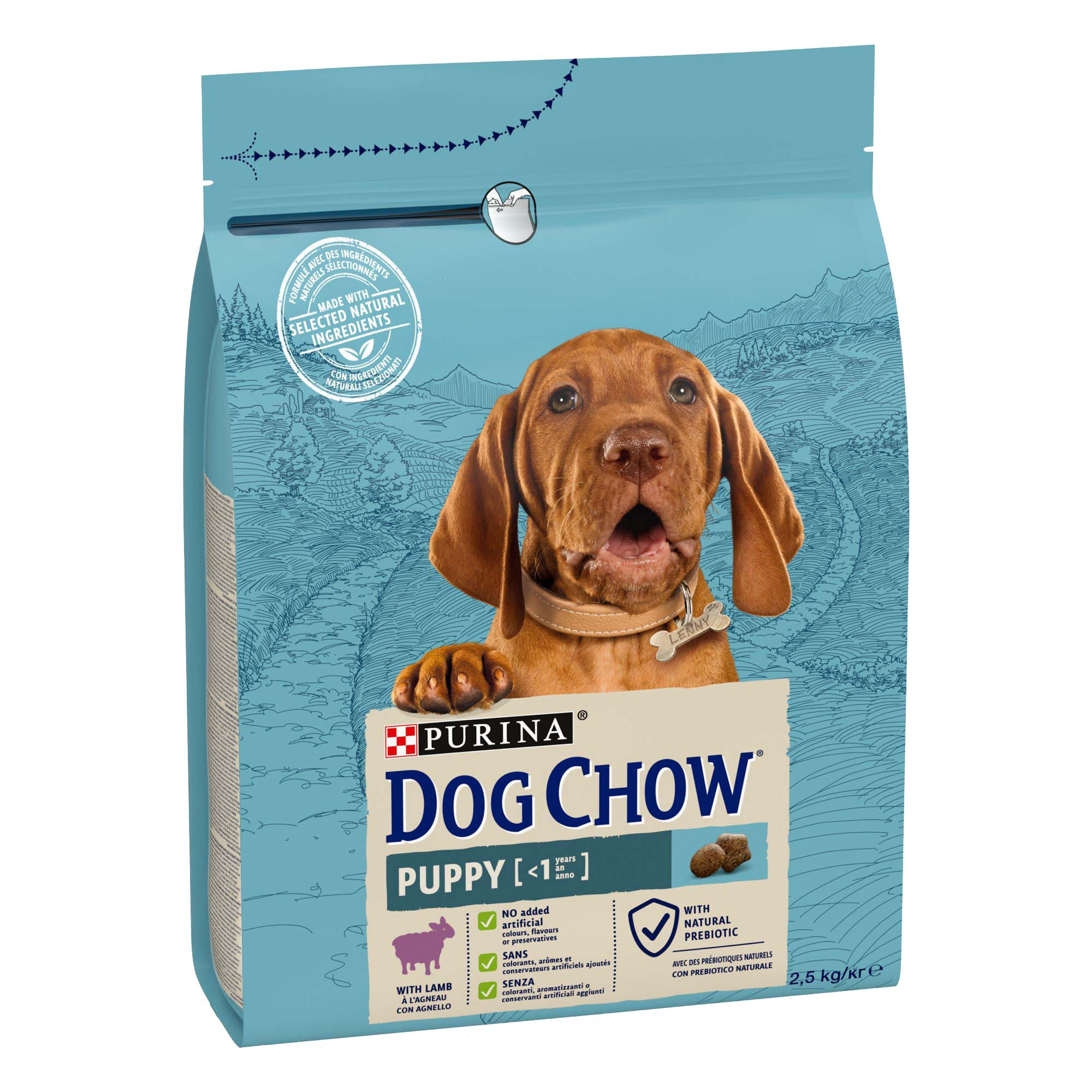 Dog Chow dry dog food for puppies lamb 2.5kg