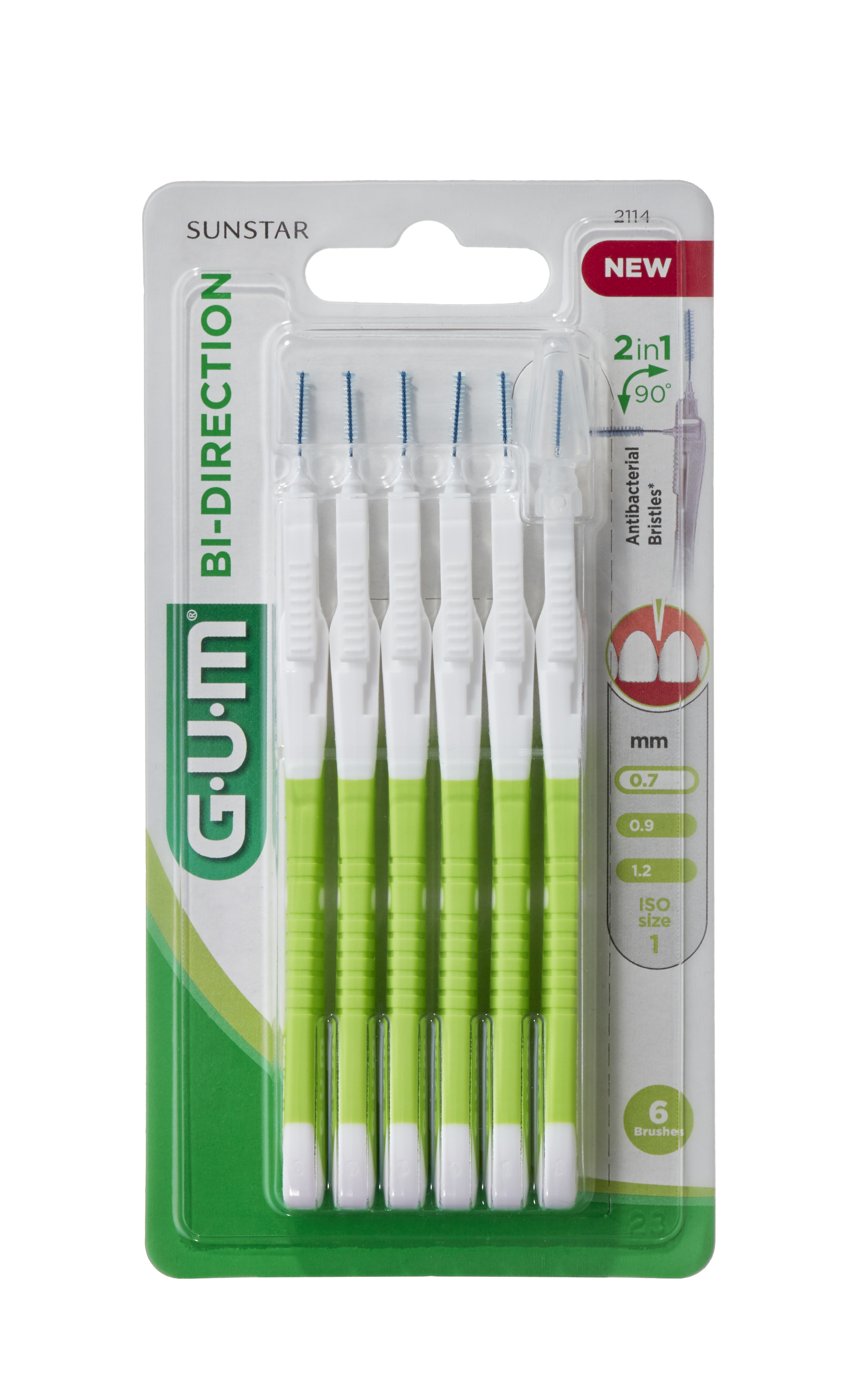 GUM Bi-Direction interdental brush ultra micro, 6 pcs