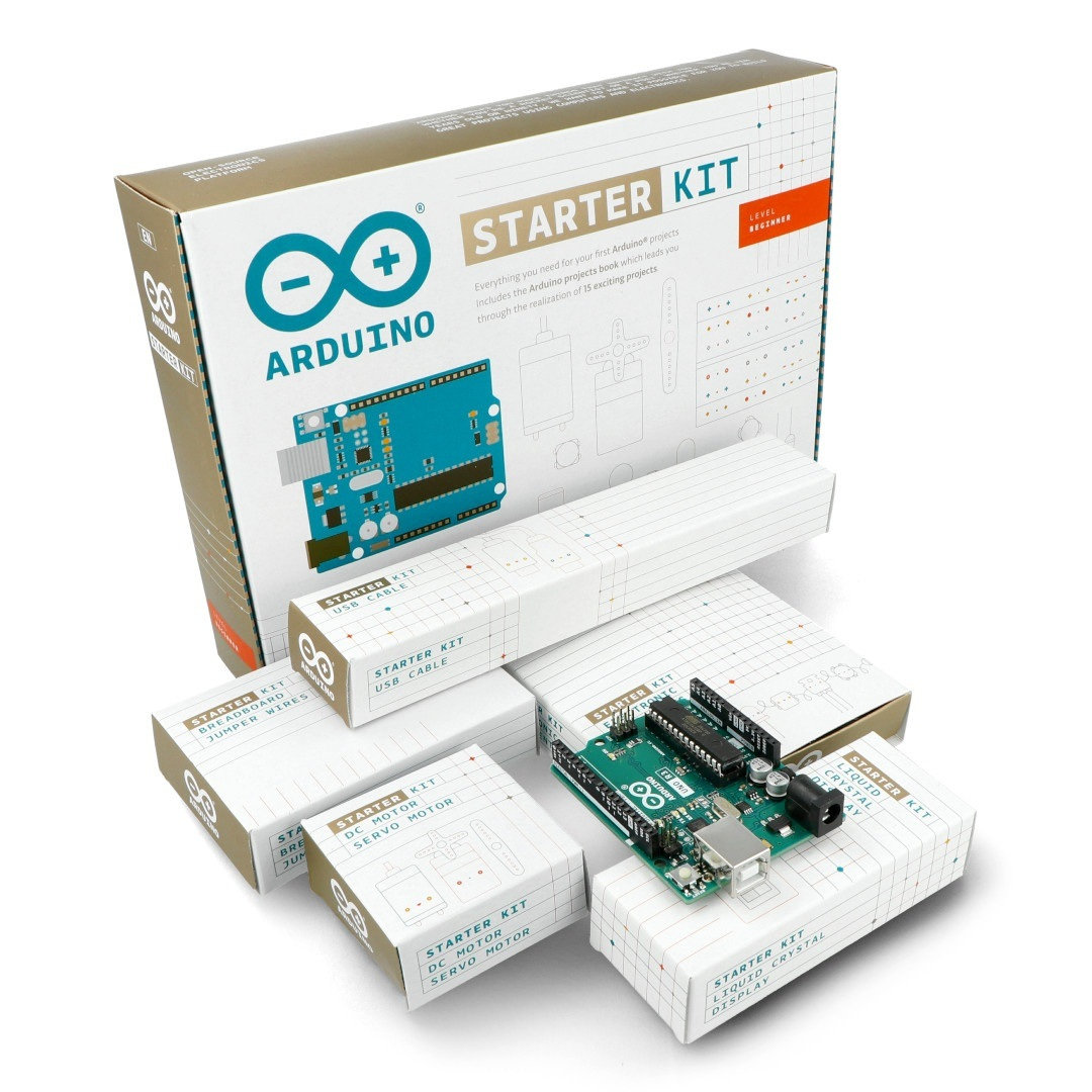 Arduino StarterKit K000007 - hivatalos kezdőkészlet az Arduino Uno lapkával