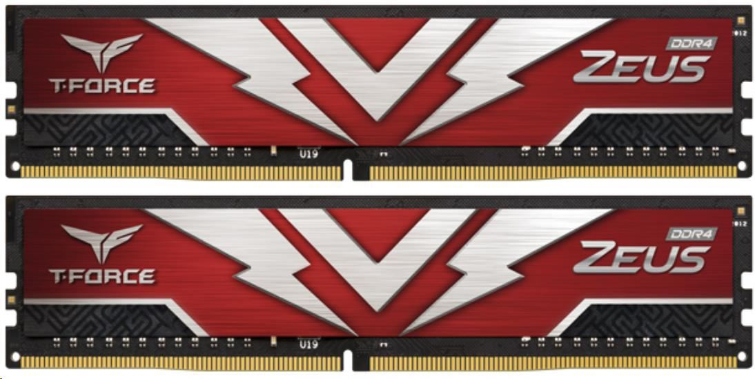 T-FORCE DIMM DDR4 64GB (2-es készlet) 3000MHz CL16 ZEUS Játékmemória Piros