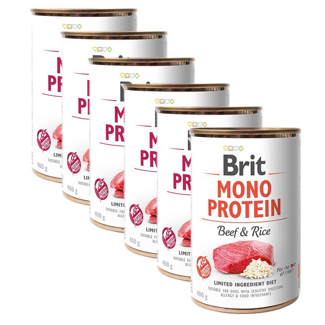 Can Brit Mono Protein Carne de vită și orez, 6 x 400 g