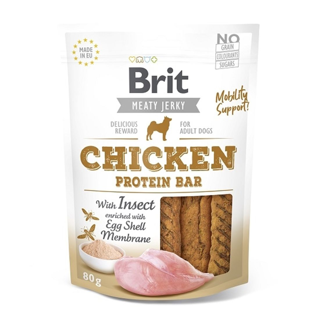 Brit Jerky Csirke Rovarral Proteinszelet 80 g
