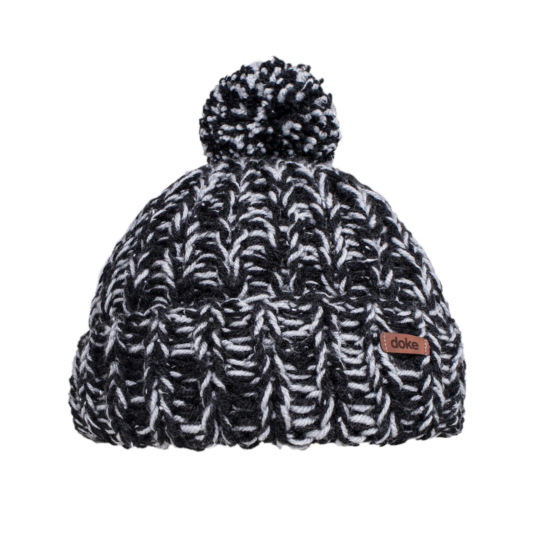 Knitted hat with pompom DOKE