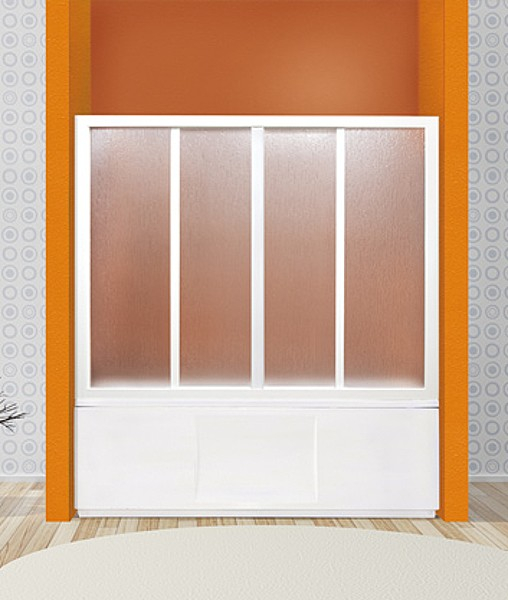 Koupelnové sklo AQUATEK ROYAL V4 180cm, bílý profil, ROYALV4BI18017