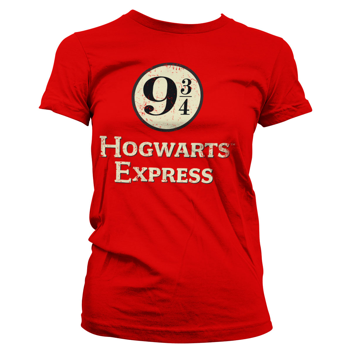 Dámske tričko Harry Potter Hogwarts Express Platform 9 34 Červene