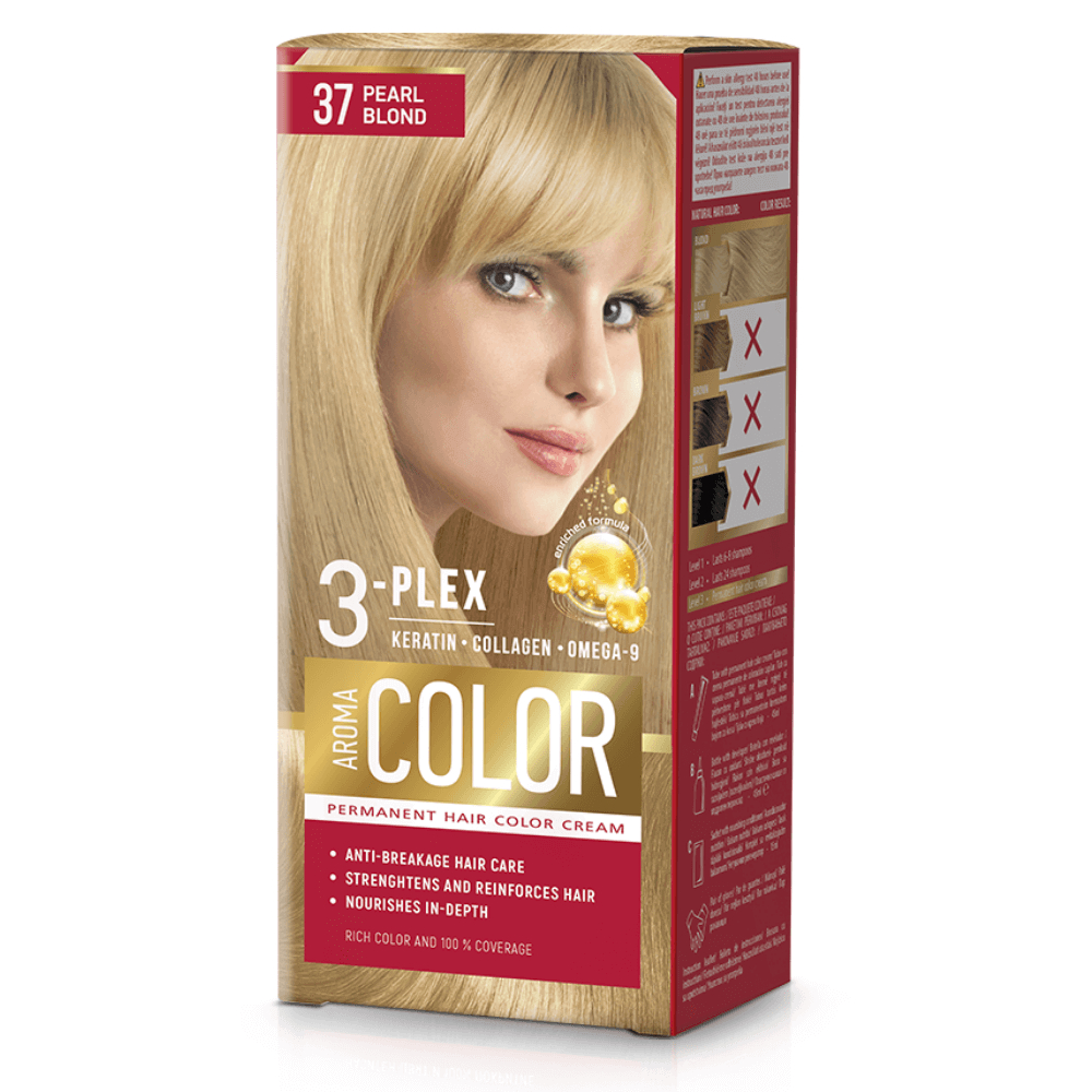 Farba do włosów - perłowy blond nr 37 Aroma Color