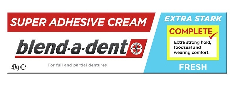 Blend-a-dent extra stark frish complete super fixačný dentálny krém 1x47 g