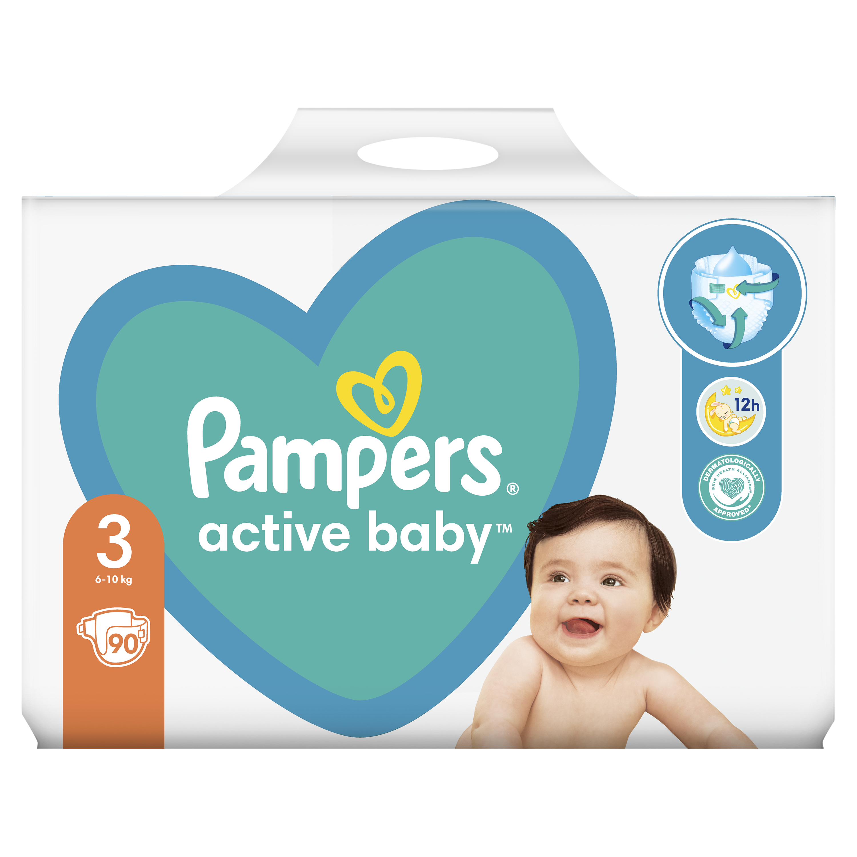 Pampers Active Baby 3, 90 Plenky, 6kg-10kg