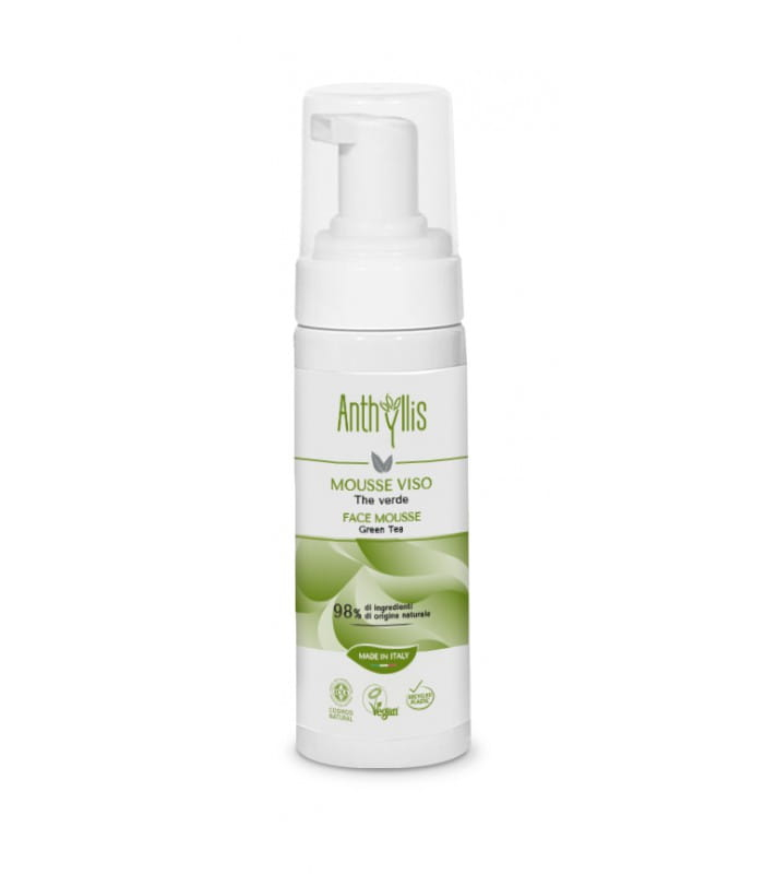 Cleansing foam for face wash with green tea, 150 ml, Anthyllis