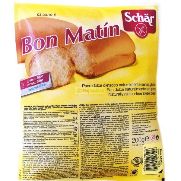 Schär BON MATIN žemle bezgluténové sladké 4 x 50 g