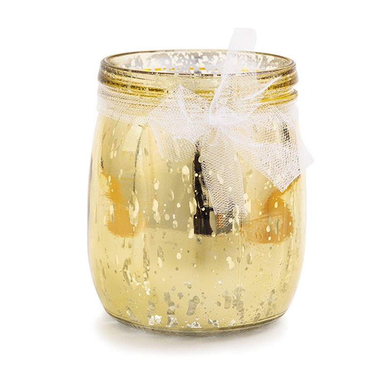 Organza Glass Jar Gold