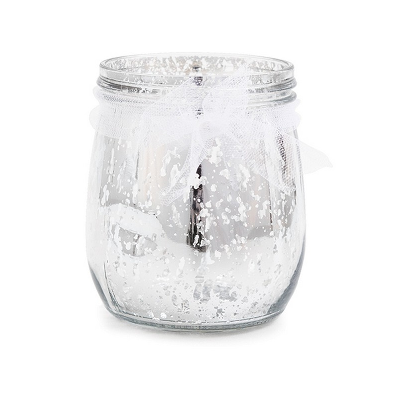 Organza Glass Jar Silver