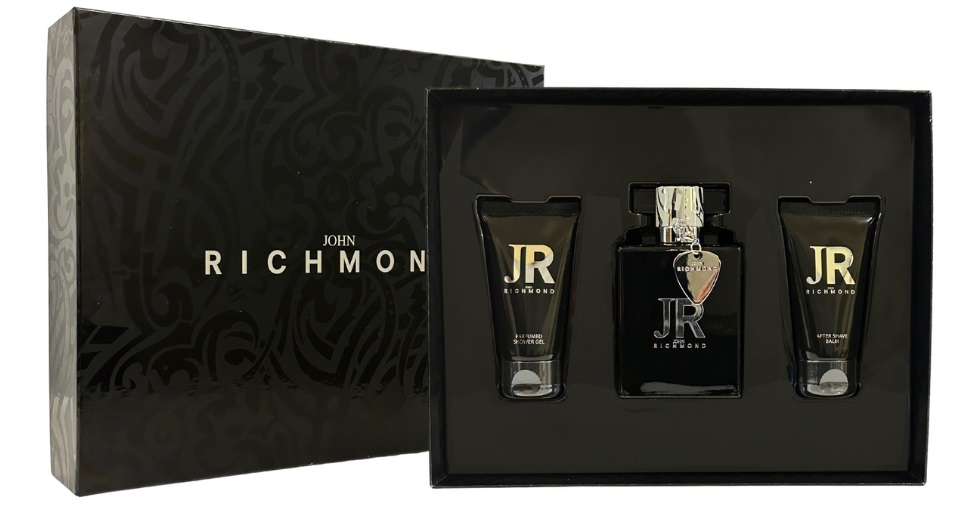 John Richmond John Richmond for Men Gift Set, Eau de Toilette 100ml + Aftershave Balm 50ml + Shower Gel 50ml