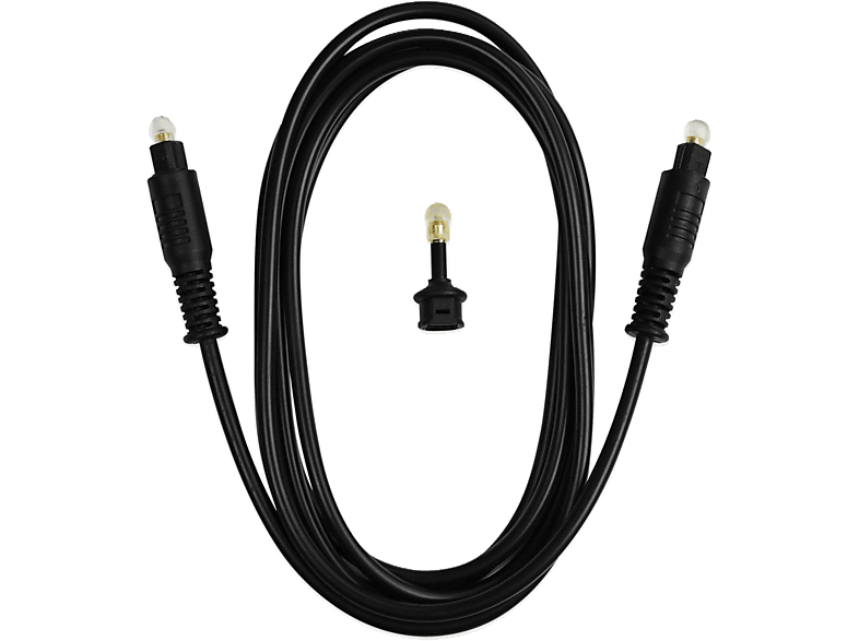 Ekon Toslink optisk kabel med uttag 3.5mm Toslink adapter 1.8m