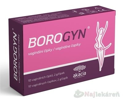 BOROGYN Vaginálne čapíky 10 x2 g